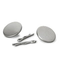 Metallknappar med klips Silver