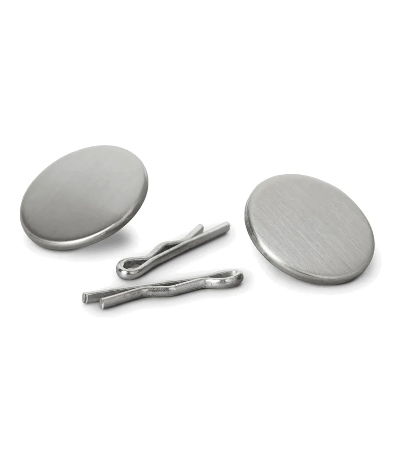 Metallknappar med klips Silver