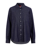 Denimskjorta dam Mörkblå