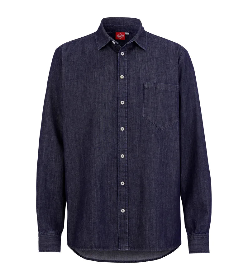 Denimskjorta herr Mörkblå
