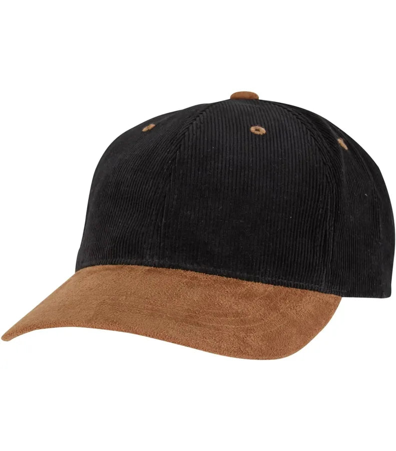 Corduroy Classic Suede Cap Black/Caramel