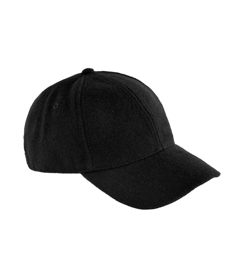 Wool Blend Cap Black