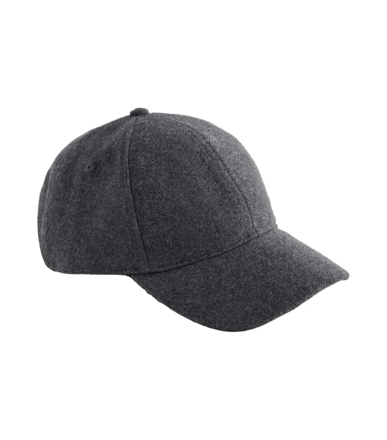 Wool Blend Cap Charcoal