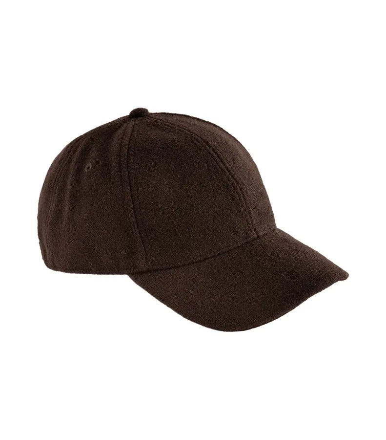 Wool Blend Cap Darkbrown