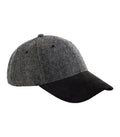 Suede Peak Herringbone Cap Blackherringbone