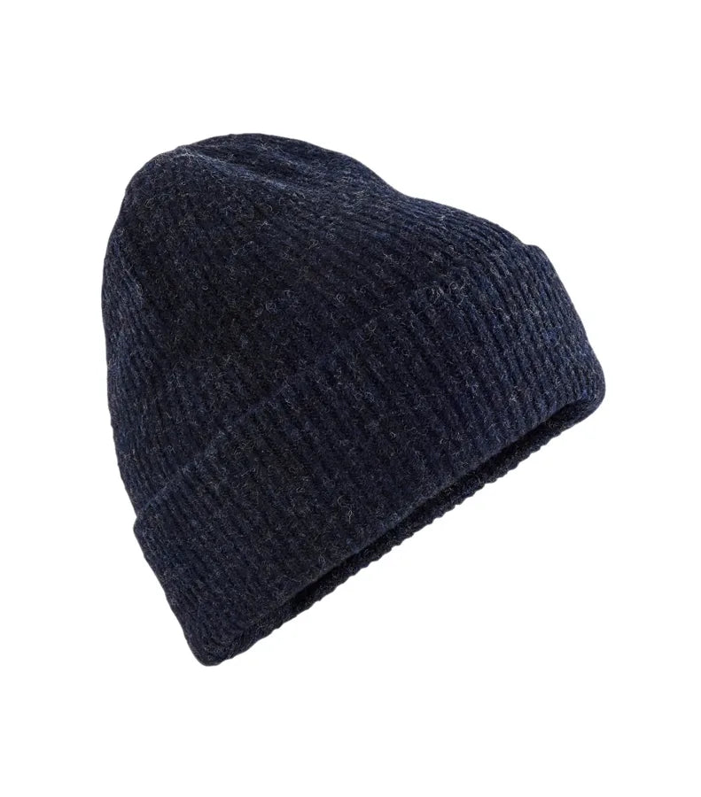 Wool Blend Beanie Navymarl