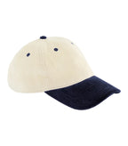 Contrast Peak Corduroy Cap Natural/Navy