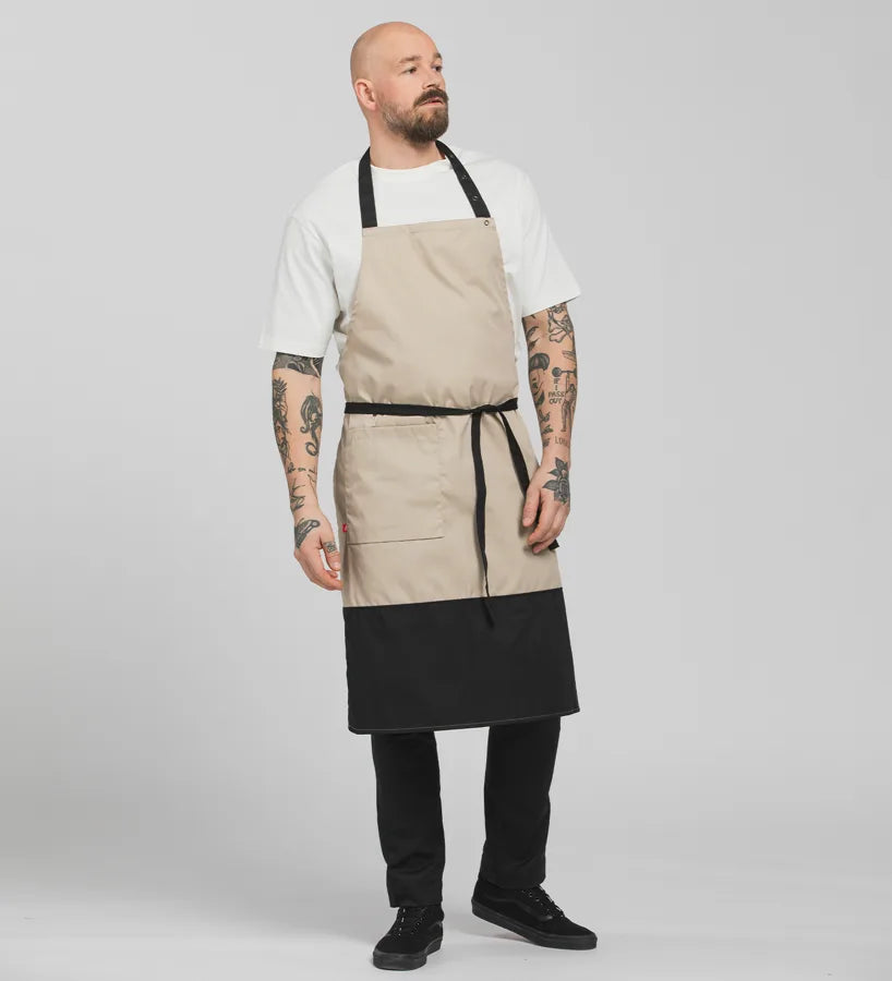 Bröstlappsförkläde Svart