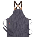 Bröstlappsförkläde Marin randig denim