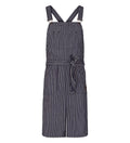 Snickarförkläde Marin randig denim