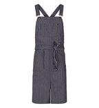 Snickarförkläde Marin randig denim