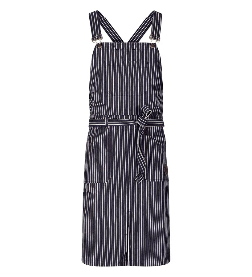 Snickarförkläde Marin randig denim