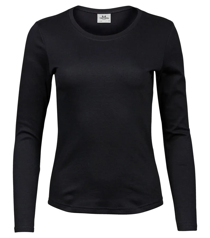 T-shirt Dam Långärmad TeeJays Svart