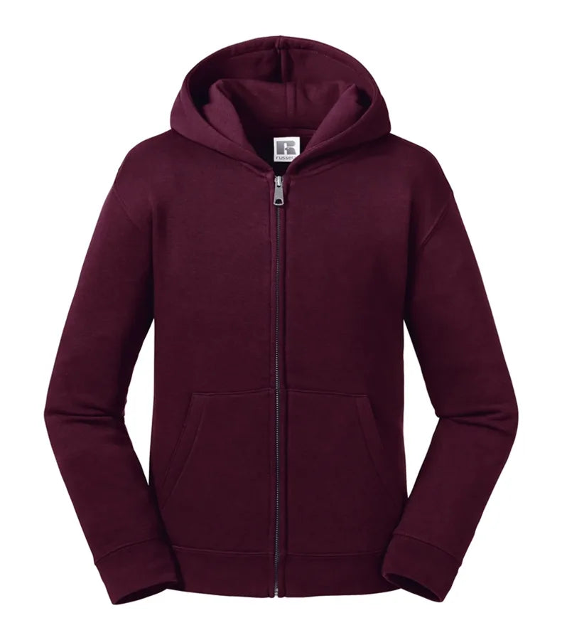 Kids Authentic Zipped Hood Sweat Burgundy