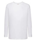 Kids Valueweight Long Sleeve T White