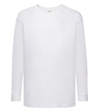 Kids Valueweight Long Sleeve T White