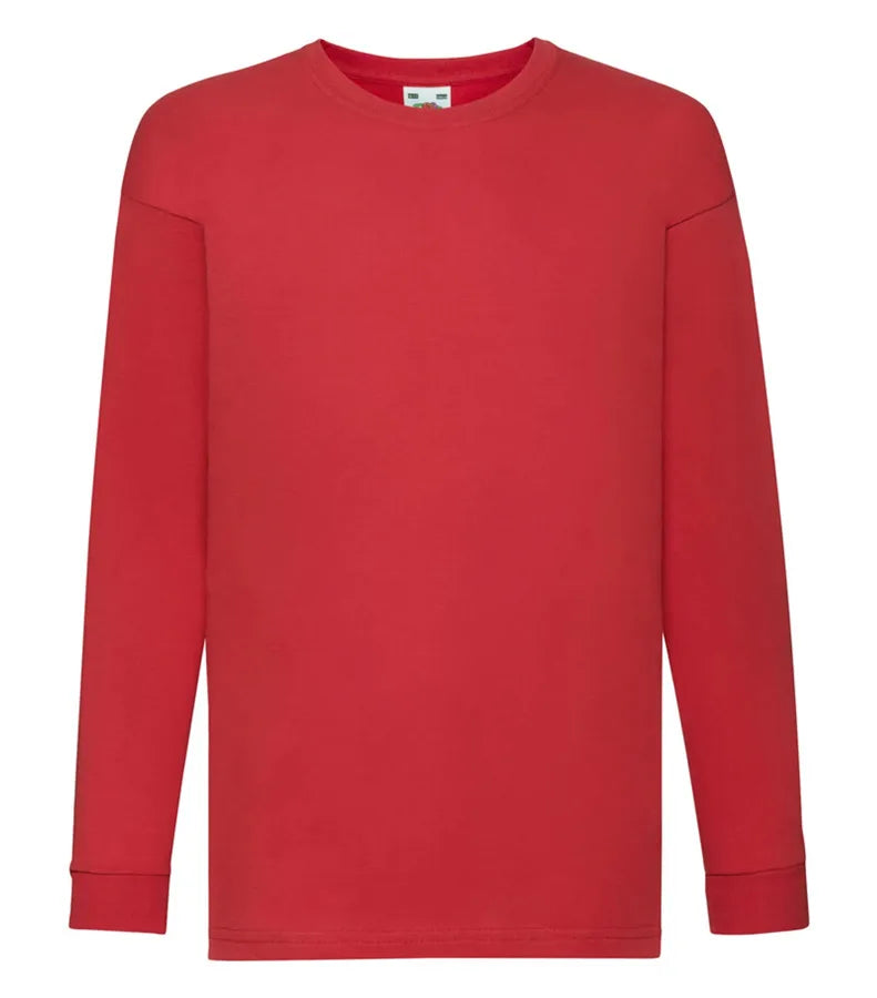 Kids Valueweight Long Sleeve T Red