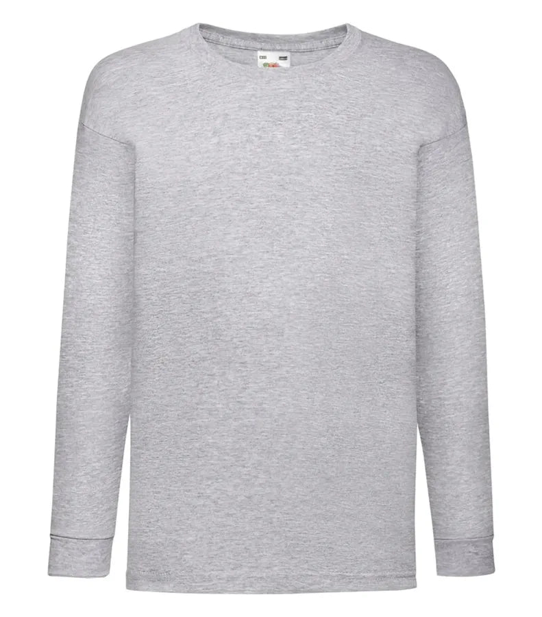 Kids Valueweight Long Sleeve T Heather Grey