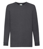 Kids Valueweight Long Sleeve T DarkHeatherGrey
