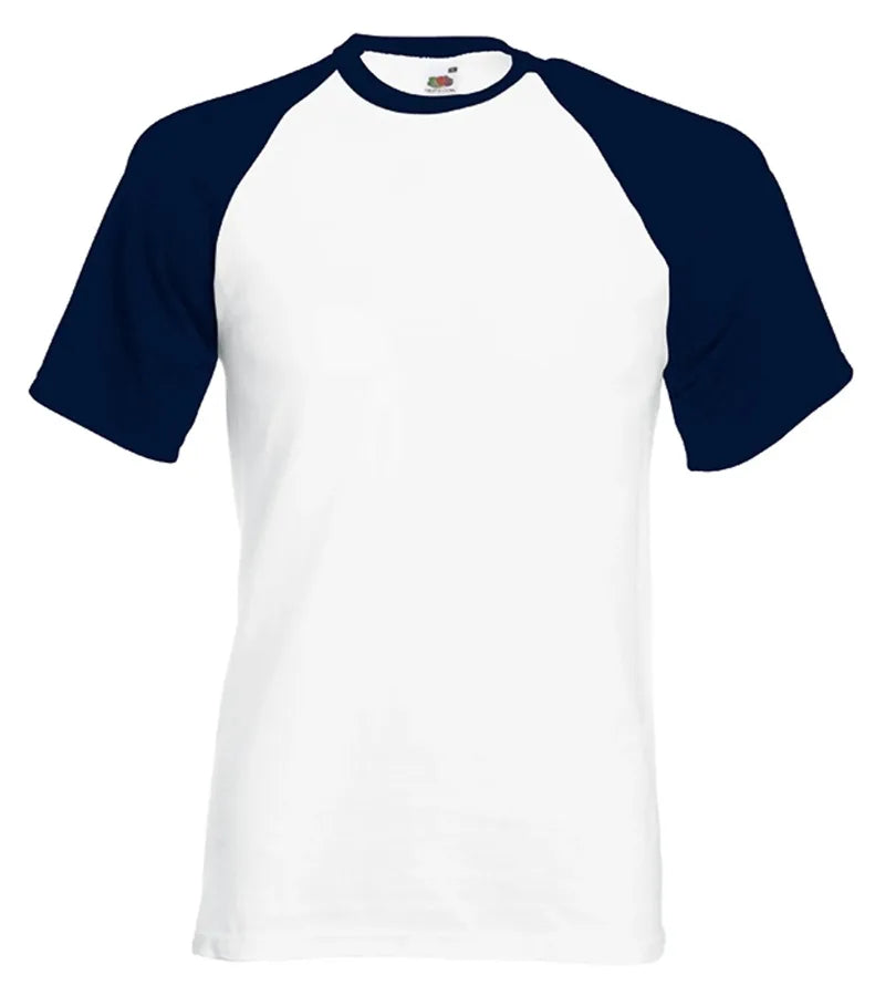 Baseball Tee White/DeepNavy
