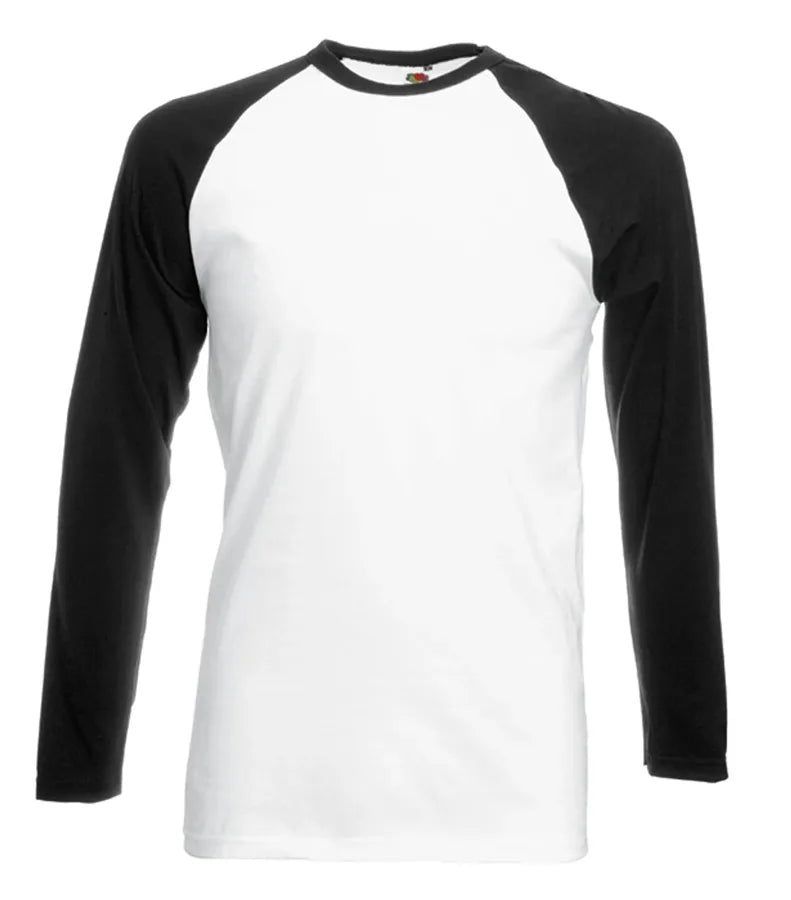 Baseball Long Sleeved Tee White/Black