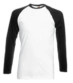 Baseball Long Sleeved Tee White/Black