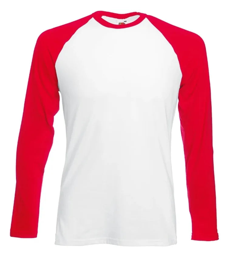 Baseball Long Sleeved Tee White/Red