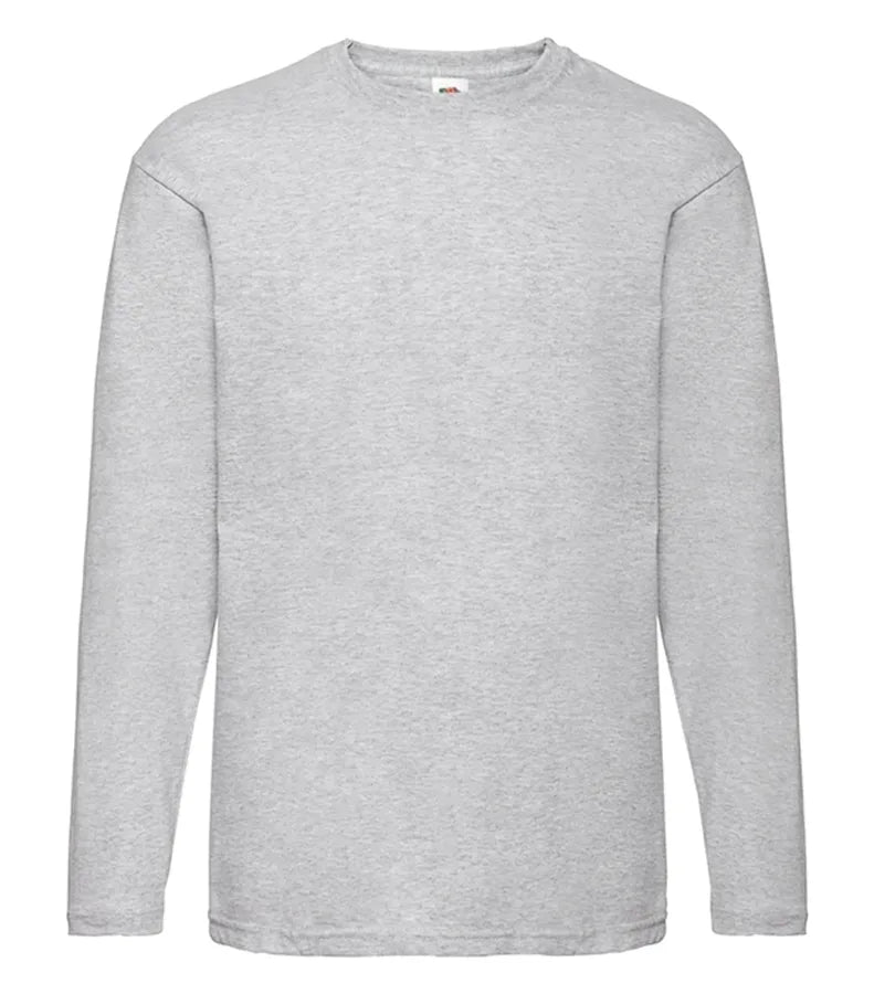 Valueweight Long Sleeved Tee Heather Grey