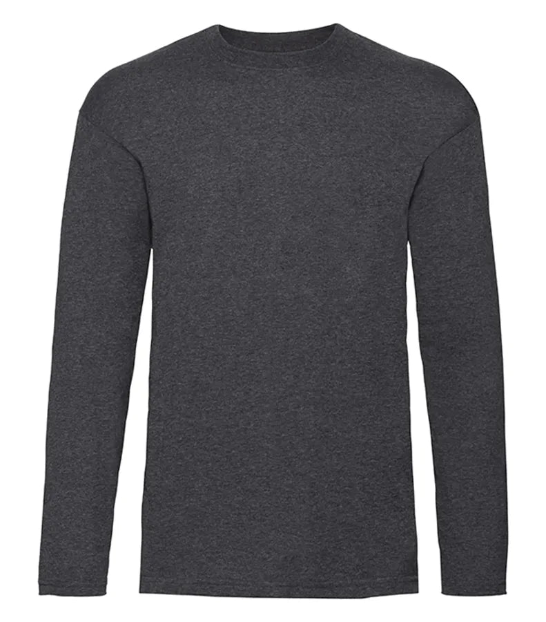 Valueweight Long Sleeved Tee DarkHeatherGrey