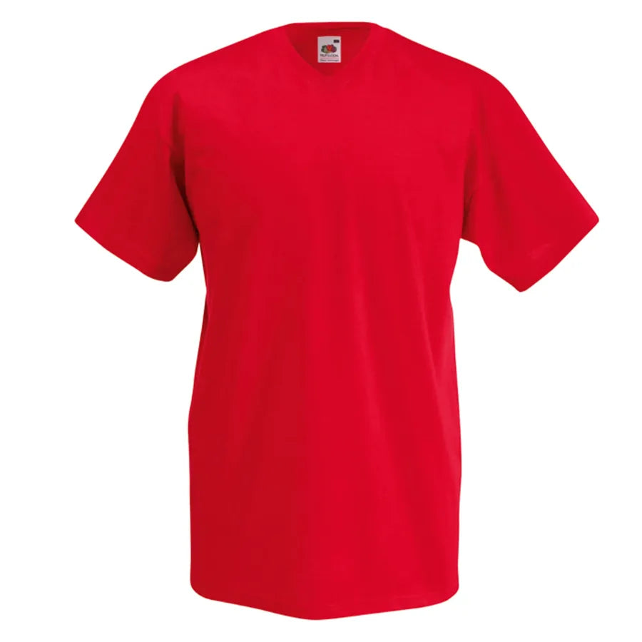 Valueweight V Neck Tee Red