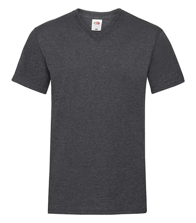 Valueweight V Neck Tee DarkHeatherGrey