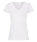 Ladies Valueweight V-Neck T White