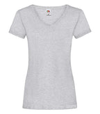 Ladies Valueweight V-Neck T Heather Grey