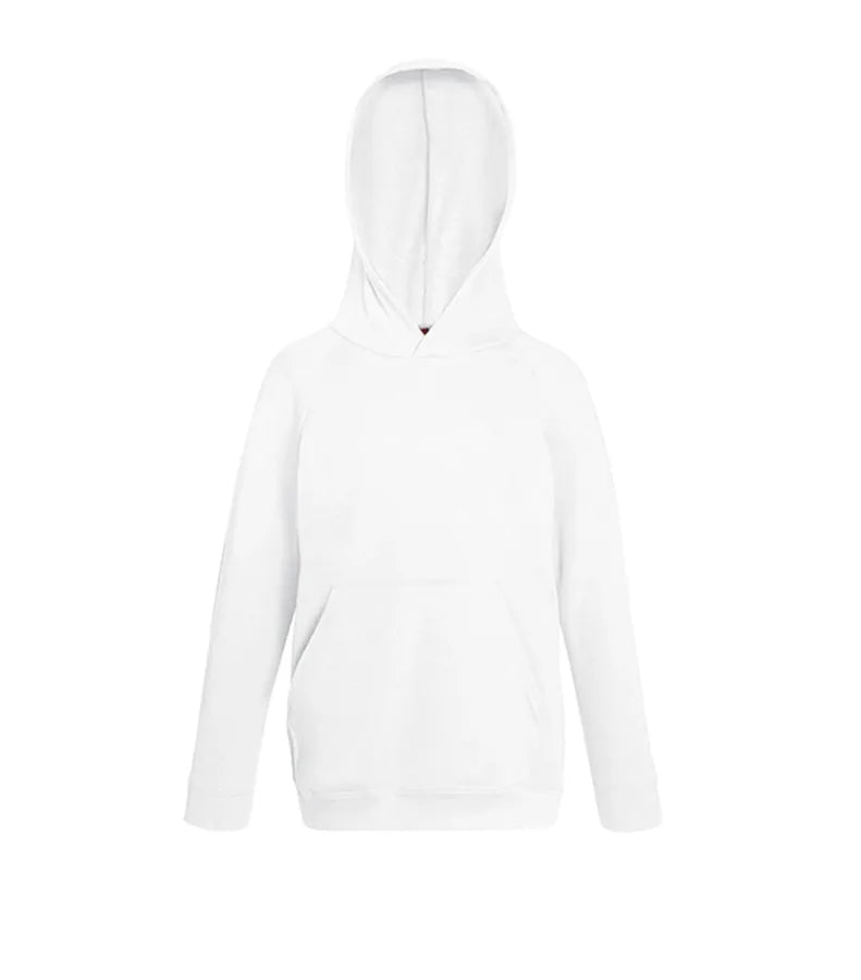 Kids Lightweight Hooded Sweat White