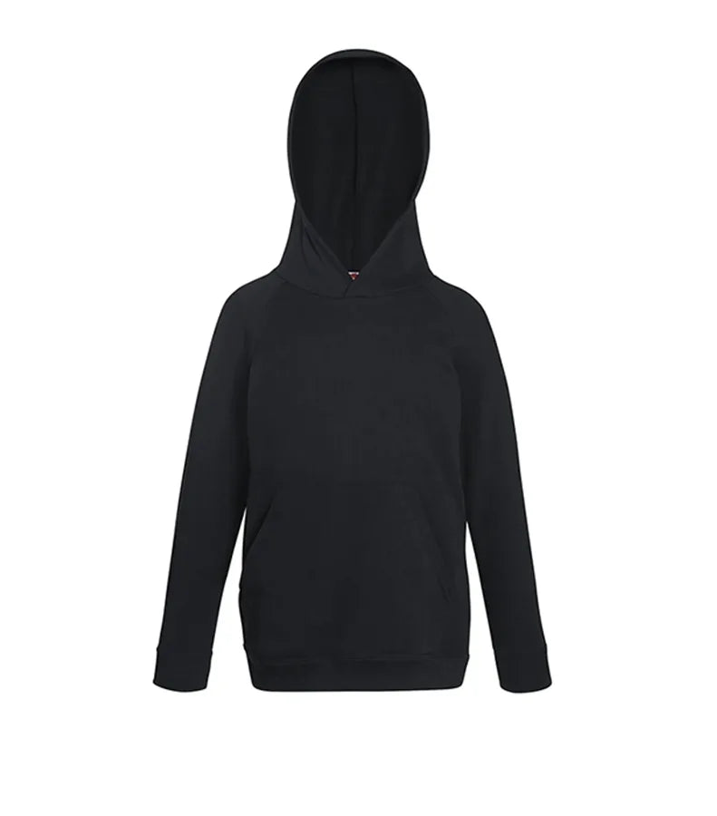 Kids Lightweight Hooded Sweat Black