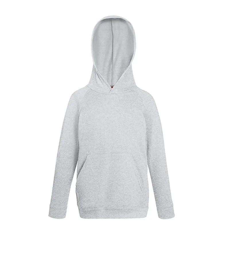 Kids Lightweight Hooded Sweat Heather Grey
