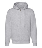 Zip Thru Hooded Sweat Heather Grey