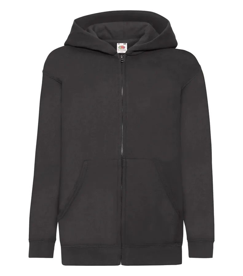 Kids Hooded Sweat Jacket Black