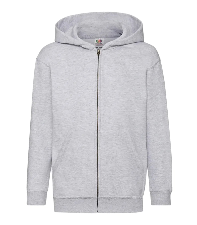 Kids Hooded Sweat Jacket Heather Grey