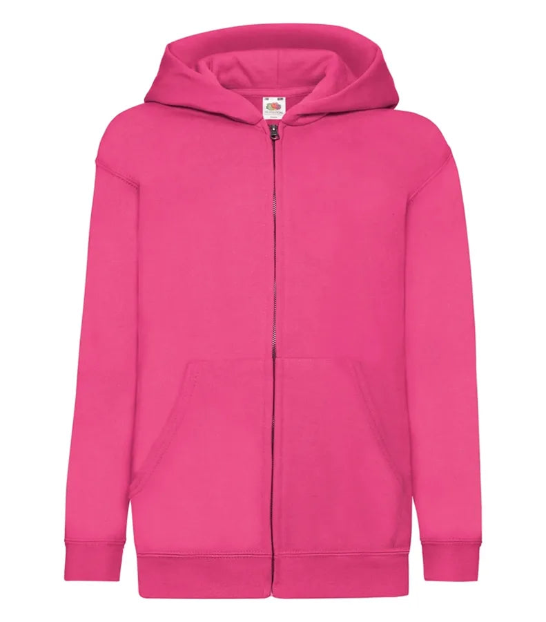 Kids Hooded Sweat Jacket Fuchsia