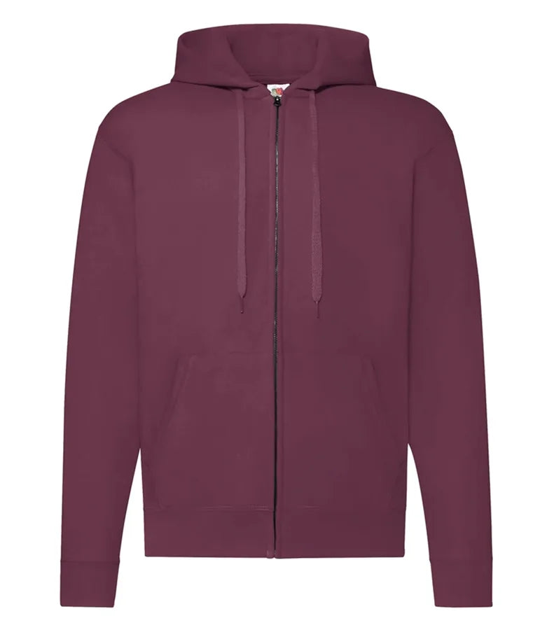 Classic Hooded Sweat Jacket Burgundy
