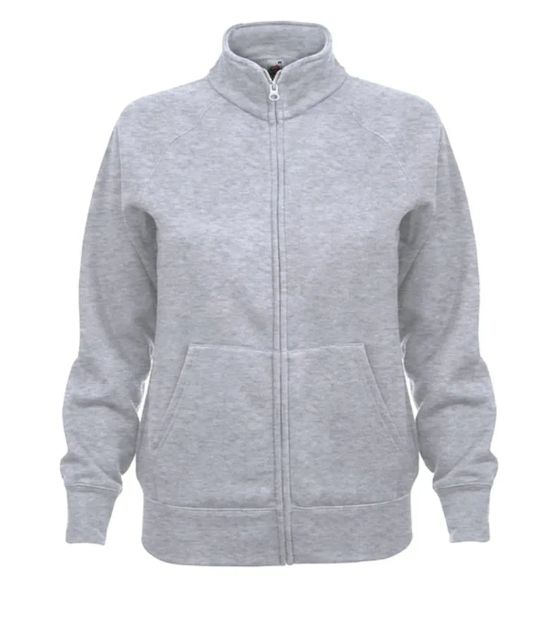 Ladies Premium Sweat Jacket Heather Grey