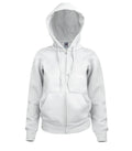 Ladies Premium Hooded Sweat Jacket White