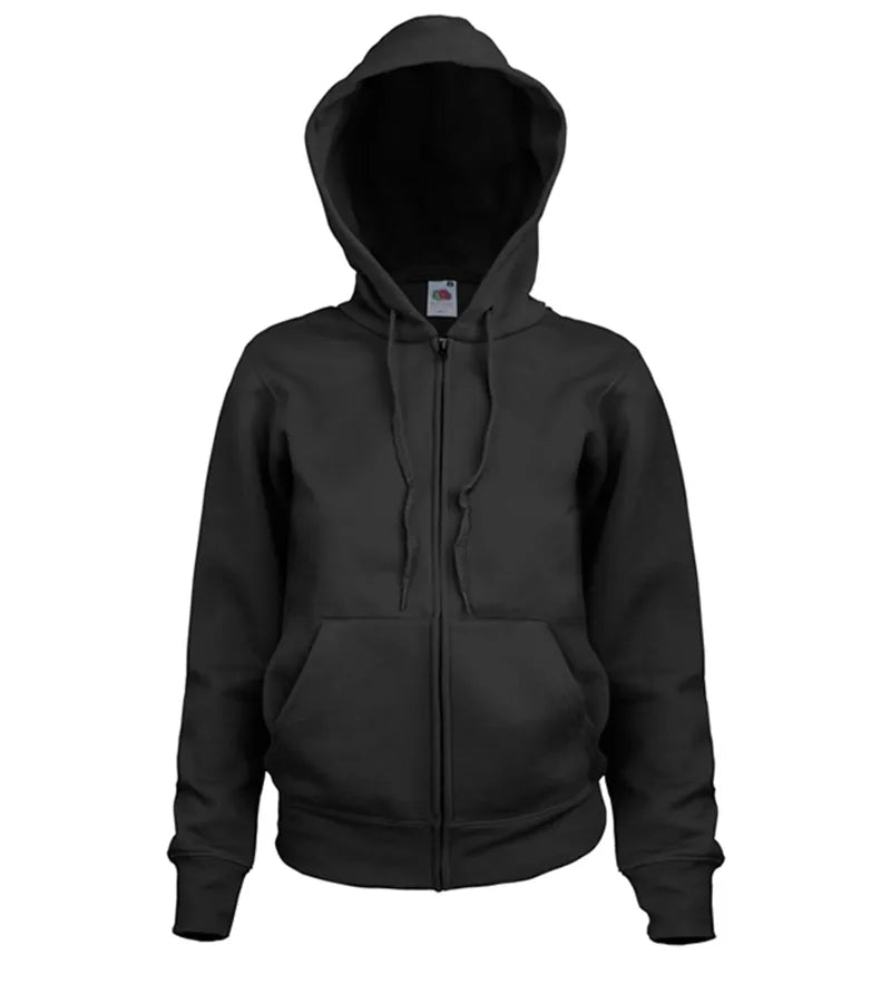 Ladies Premium Hooded Sweat Jacket Black