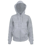 Ladies Premium Hooded Sweat Jacket Heather Grey