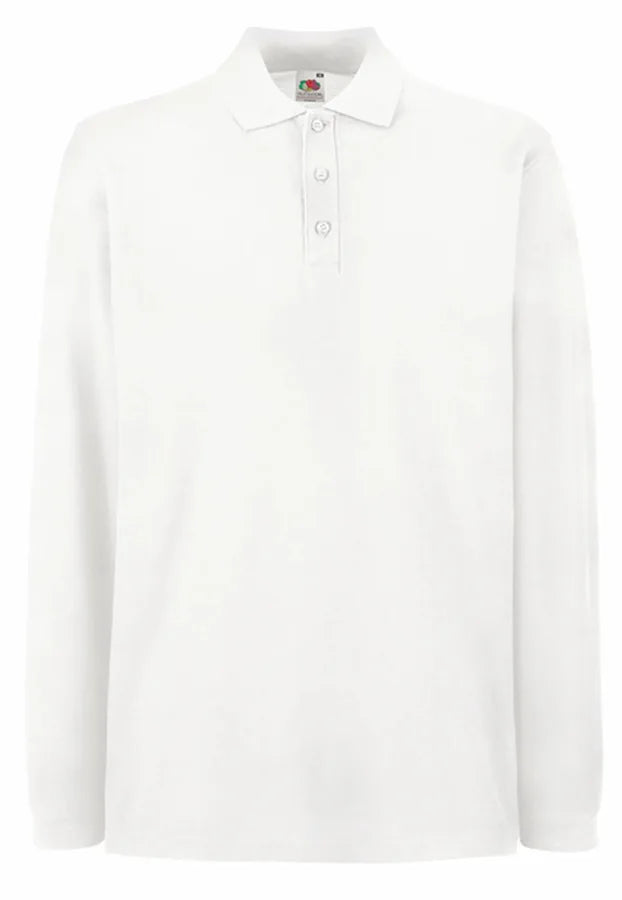 Premium Long Sleeve Polo White