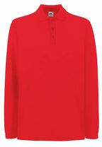 Premium Long Sleeve Polo Red