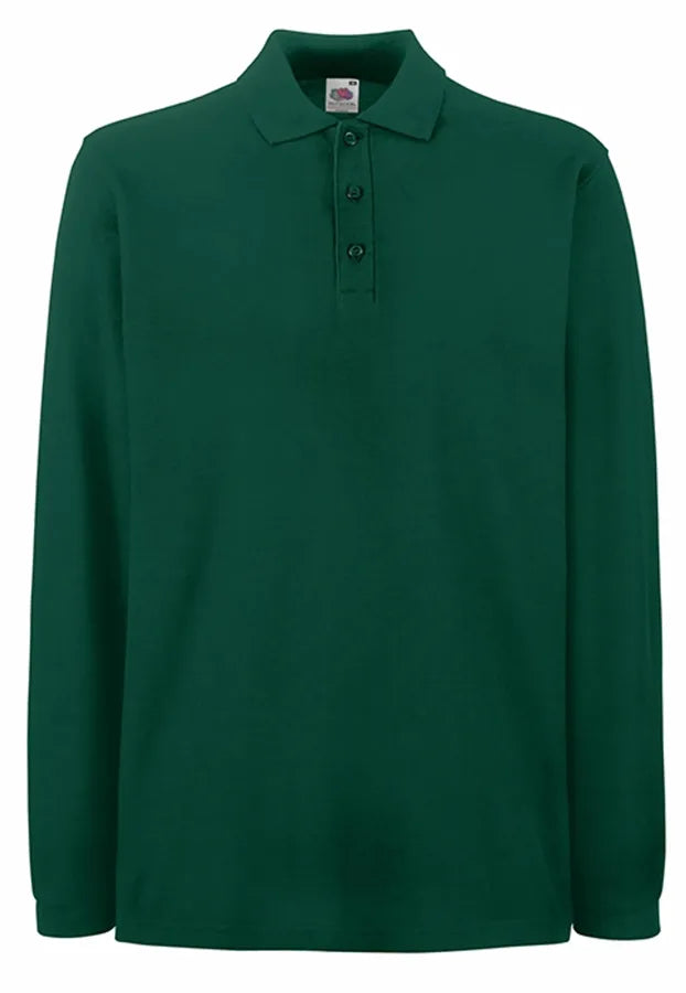 Premium Long Sleeve Polo ForestGreen