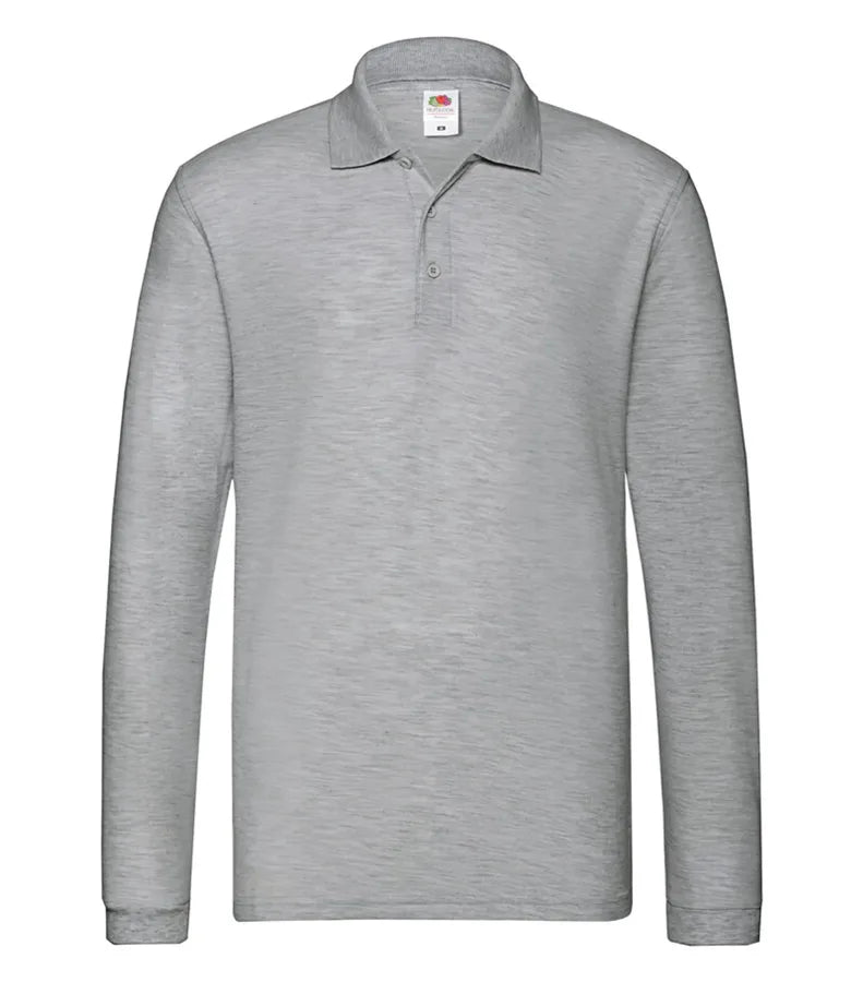 Premium Long Sleeve Polo AthleticHeather