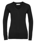 Ladies´ V-Neck Knitted Pullover Black